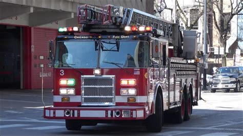 Chicago Fire Truck 3 responding - YouTube