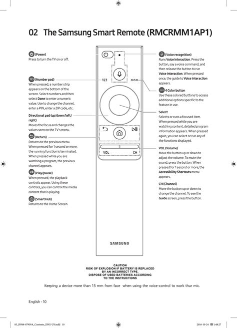 Samsung Tv Remote Control Operating Instructions - Tv Schematics