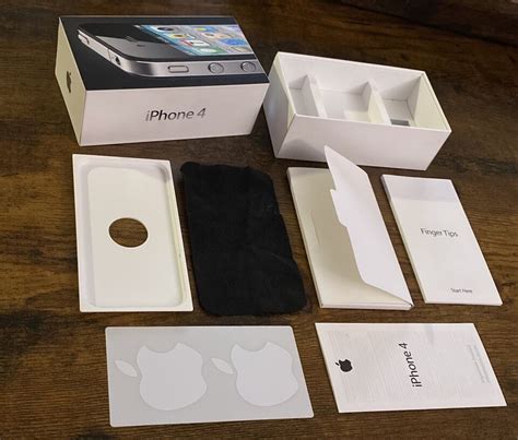 Empty Box ONLY Original Apple iPhone 4 Black 32GB Booklets & Apple ...