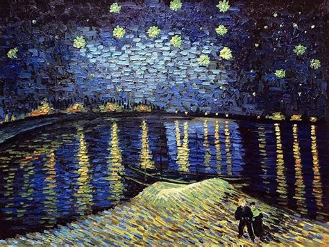 Van Gogh - Starry Night Over the Rhone - 40x30 Painting