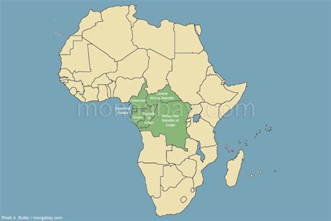 Map: Congo basin countries