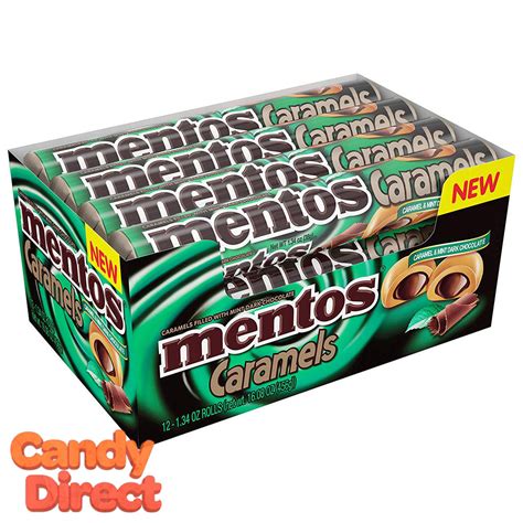 Caramel Mentos Dark Chocolate Mints - 12ct – CandyDirect.com