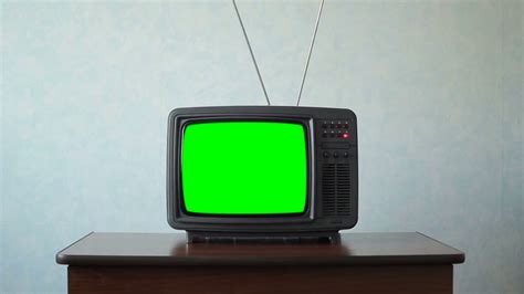 Vintage Analog Tv With Green Screen Stock Footage SBV-338823215 - Storyblocks