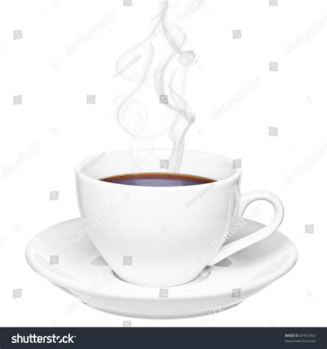 Coffee Cup With Steam On White Background Stock Photo 87961852 : Shutterstock