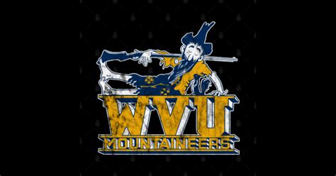 Vintage WVU Mascot - Mountaineers - Sticker | TeePublic