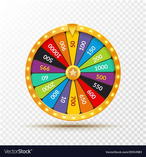 Wheel fortune lottery luck casino Royalty Free Vector Image