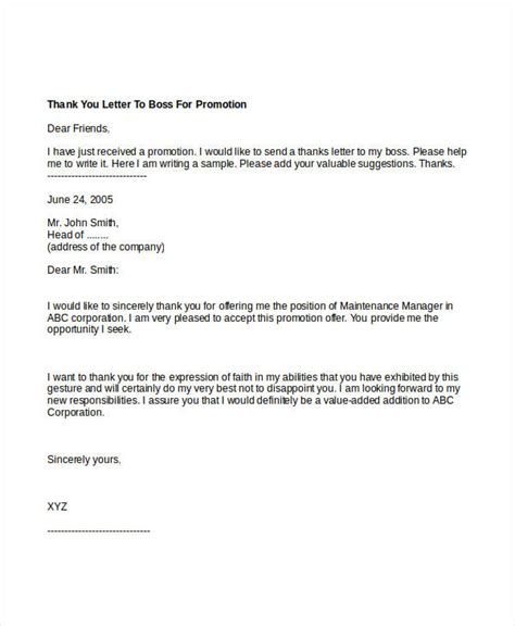 7+ Thank-You Letter Templates to Boss - Free Sample, Example Format Download