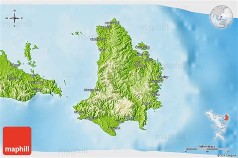 Physical 3D Map of Catanduanes