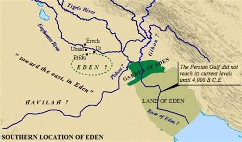 Map Of The Four Rivers In Garden Eden | Fasci Garden