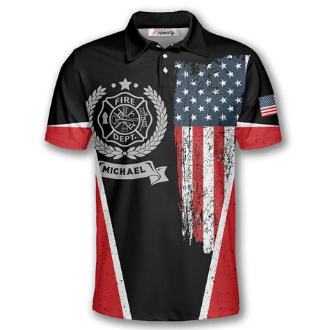 Firefighter Vintage American Flag Custom Firefighter Shirts for Men ...