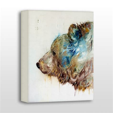 Grizzly Bear Canvas Wall Art Animal Canvas Art Extra Large | Etsy