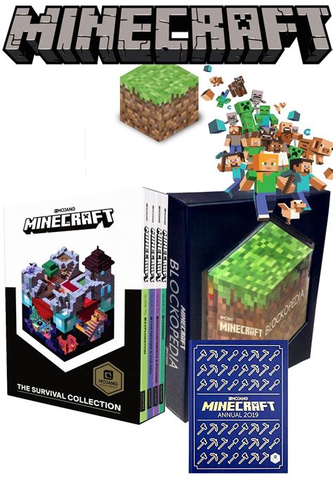 Minecraft Books Collection Set by Mojang Handbooks, Annual Book ...