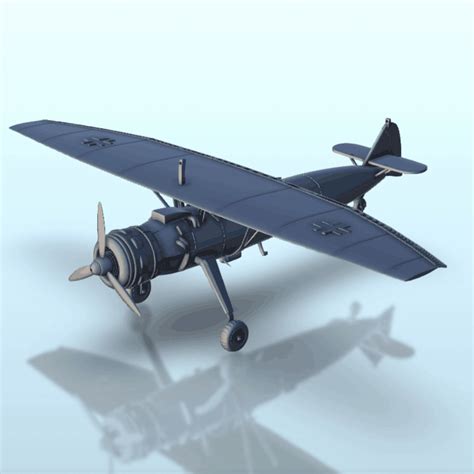 Download STL file Heinkel Monoplane - WW2 German Germany Luftwaffe Flames of War Bolt Action ...