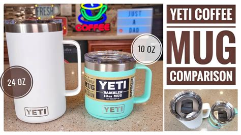 Best Large & Small Insulated Coffee Mug Comparison YETI 24 oz vs 10 oz Rambler with MagSlider ...