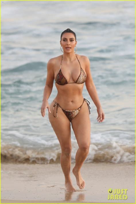 Kim Kardashian Flaunts Her Curves in a Bikini - See the Beach Photos ...