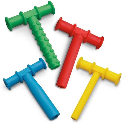 T Shaped Yellow Chew Donkey Tube Sensory Toy For Kids With Autism, ADHD, And Special Needs From ...