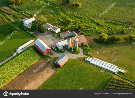 Aerial View of Farm. Stock Photo by ©clintonweaverphotos 185905672