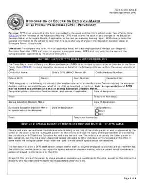 Fillable Online DFPS - DFPS Forms - Texas Department of Family and Protective Services Fax Email ...