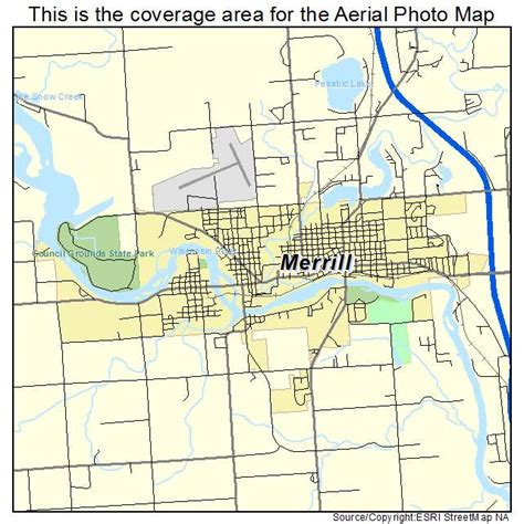 Aerial Photography Map of Merrill, WI Wisconsin