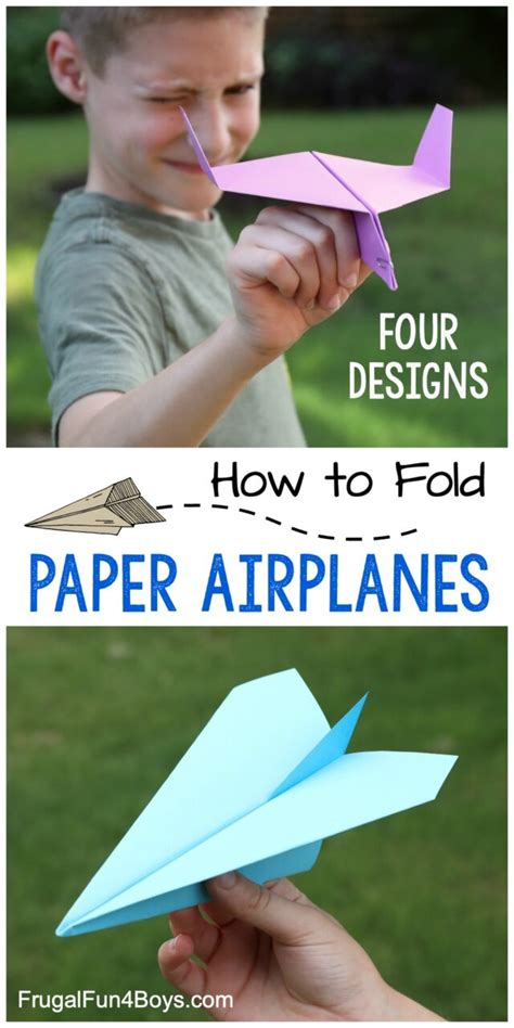 How to Make Awesome Paper Airplanes! 4 Designs - Frugal Fun For Boys ...