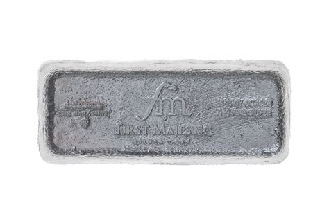 50 oz. Poured Silver Bar– First Majestic Silver Bullion