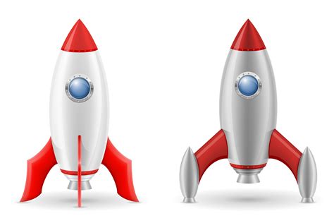 space rocket retro spaceship vector illustration 509679 Vector Art at Vecteezy