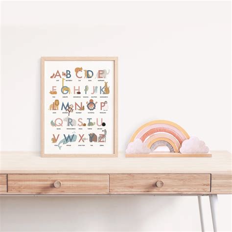 Animal Alphabet Poster Alphabet Print ABC Poster Alphabet - Etsy