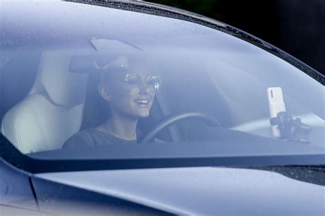 Ariana Grande in a Car in LA 02/11/2020 • CelebMafia