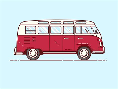 Van - Vector Illustration by Geoffrey Humbert on Dribbble