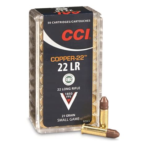 CCI, .22 LR, 21 Grain, HP, 50 Rounds - 668970, .22lr Ammo at Sportsman's Guide