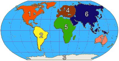 Continents and Oceans: Continents