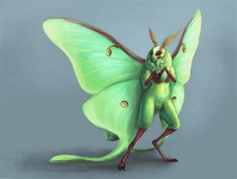 Luna Moth | Luna moth, Moth, Fantasy creatures