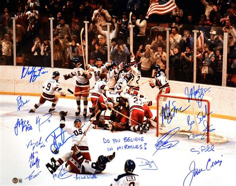 1980 Miracle On Ice 20x24 Photo Signed by (18) with Steve Janaszak ...