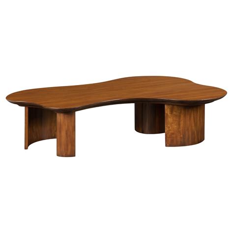 Curved Silhouette with Organic Shape Wooden Montagne Cocktail Table For Sale at 1stDibs | curved ...