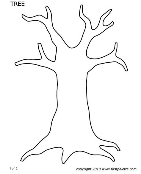 Printable Tree Trunk And Branches