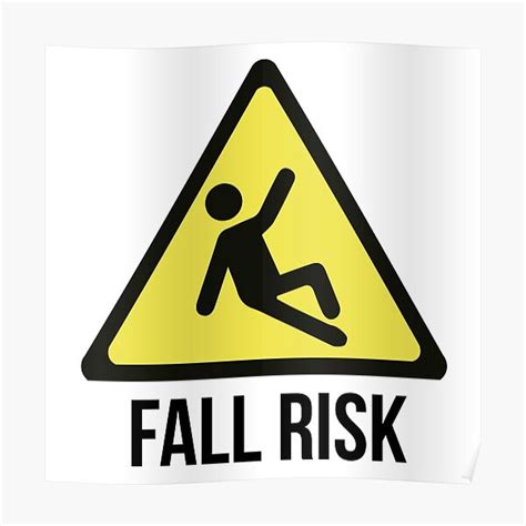 "Fall Risk" Poster for Sale by lightfixtures | Redbubble