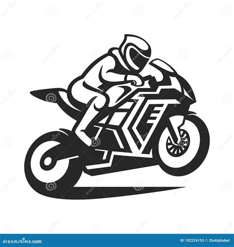 Biker race Logo clip art stock vector. Illustration of gear - 192224155