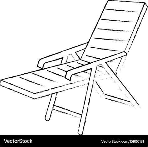 Isolated beach chair Royalty Free Vector Image