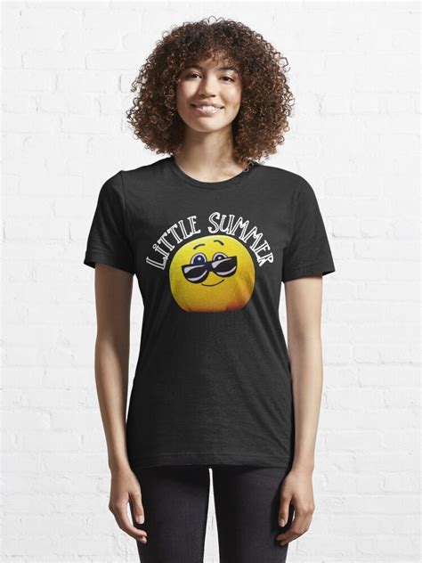 "little summer emoji face cute t shirt design for summer holiday style ...