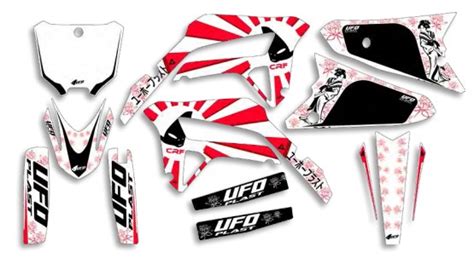 UFO Graphic Kit CRF250R 2022-,CRF450R 2021- Akaishi White - MX Nord