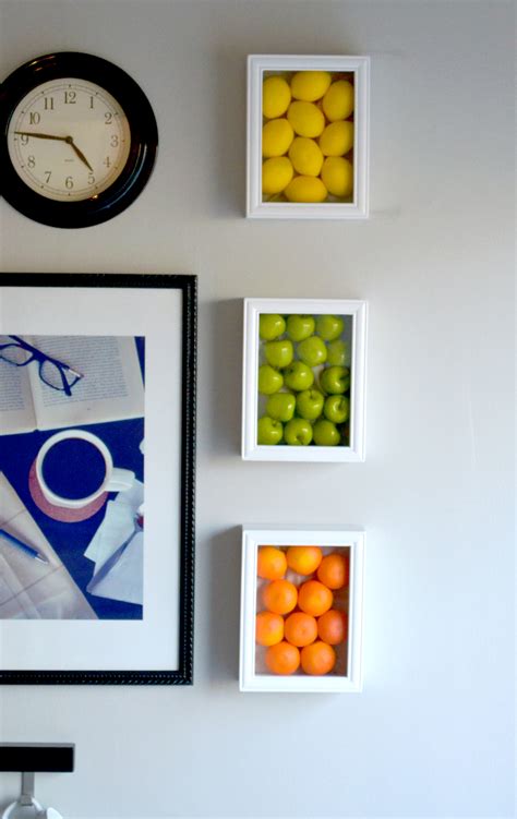 Colorful Kitchen Wall Art With Fake Fruits