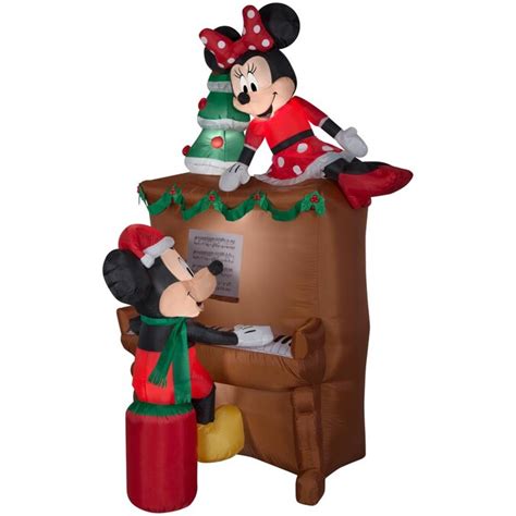 Disney 7.51-ft Animatronic Lighted Mickey Mouse Christmas Inflatable in the Christmas ...