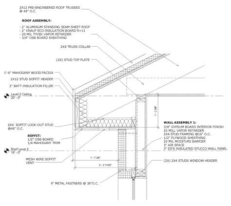 Section Detail - Roof Eave and Soffit Detail | Images :: Behance