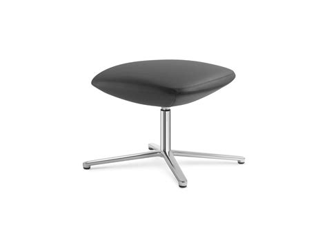MELODY LOUNGE ML-T-N6 Swivel upholstered leather footstool with 4-spoke base By LD Seating