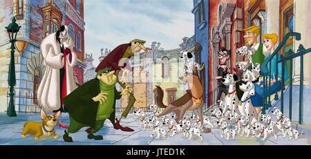 CRUELLA DE VIL, JASPER, HORACE, ONE HUNDRED AND ONE DALMATIANS, 1961 Stock Photo - Alamy