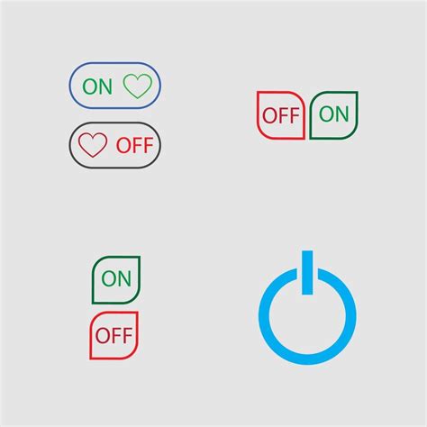 On Off Button Icon Vector Design Illustration 4772691 Vector Art at ...