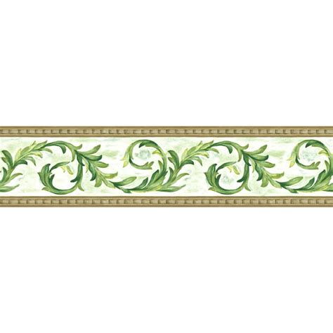 Sunworthy 5-1/8" Architectural Scroll Prepasted Wallpaper Border in the ...