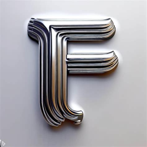 Premium AI Image | Metal alphabet F symbol for web or writing 3d render Metallic font letter abc