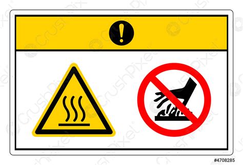 Caution Hot Surface Symbol Sign On White Background - stock vector ...