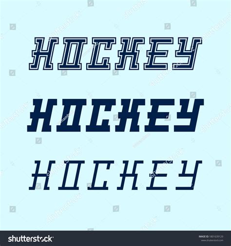 Ice Hockey Fonts Hand Drawn Letters Stock Vector (Royalty Free) 1801639129 | Shutterstock